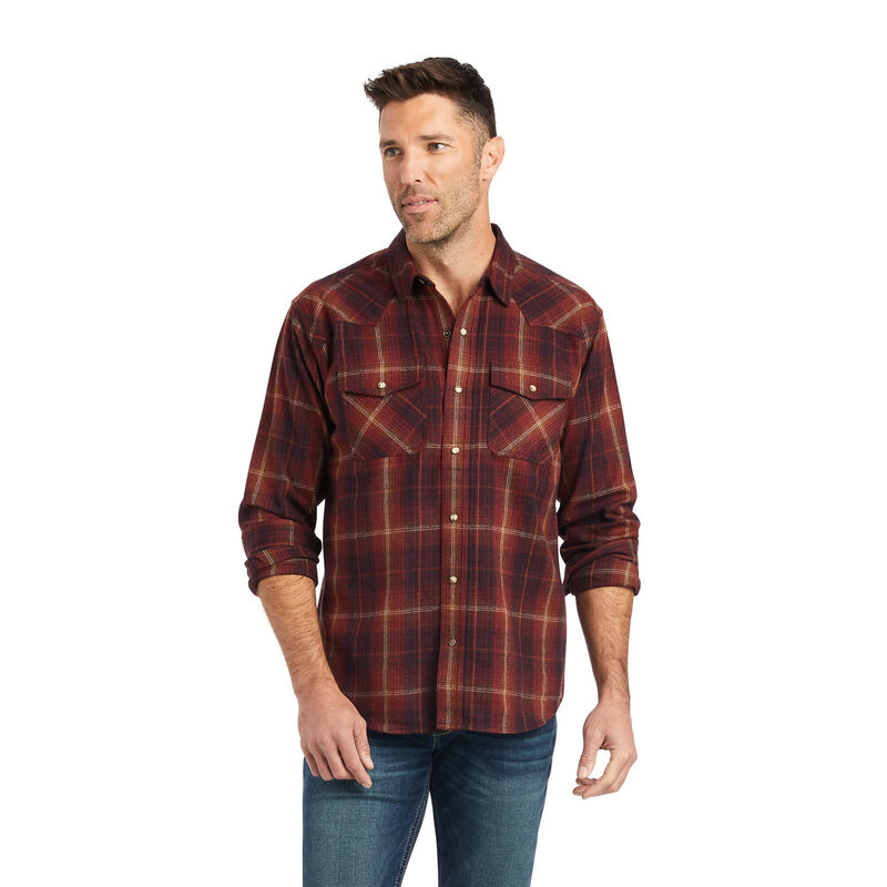 Camisas Ariat Hiller Retro Fit Marrones Hombre - Chile 053-DIQCTA